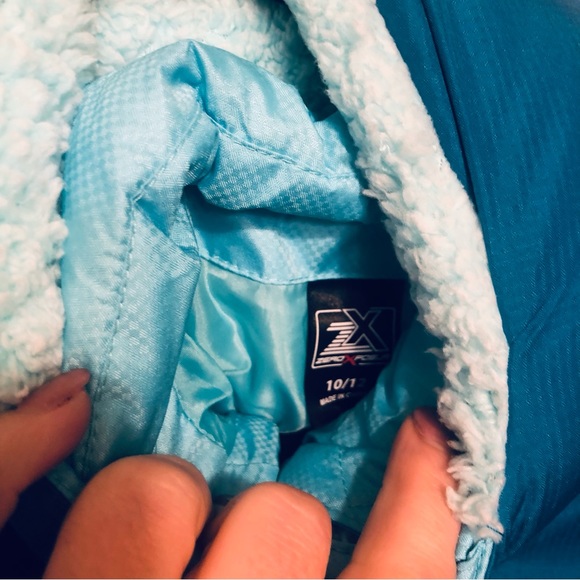 Girls Teal 2 in 1 Snow Coat 10/12 - Picture 4 of 7